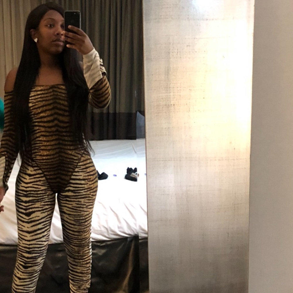 Tiger strip jumpsuit
